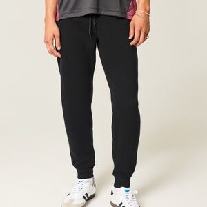 Hollister Black Men's Relaxed Ribbed Jogger Sweatpants small